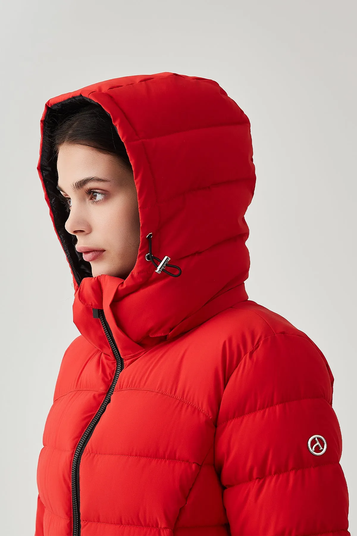 Packable Lightweight Puffer Coat with Hood