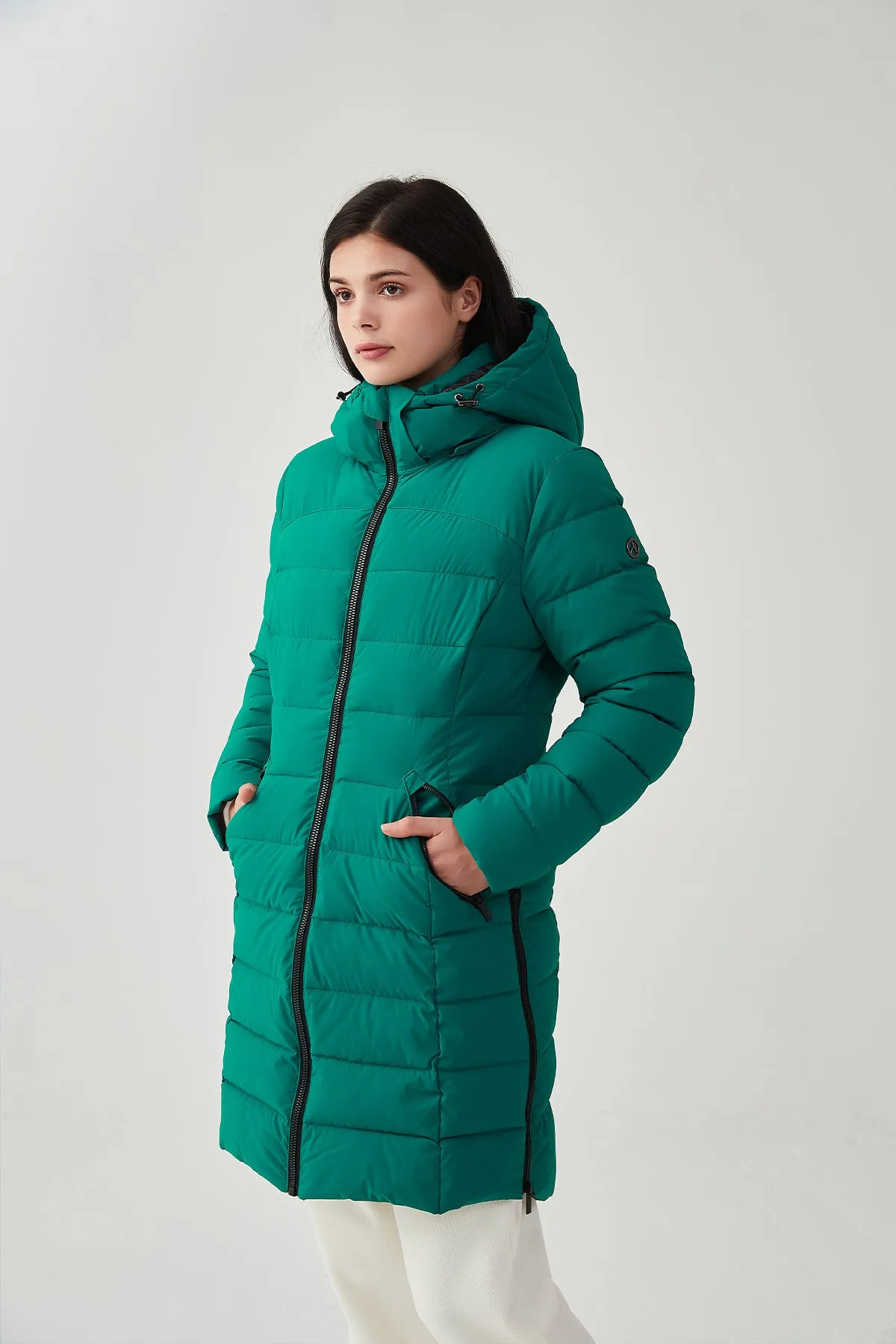 Packable Lightweight Puffer Coat with Hood