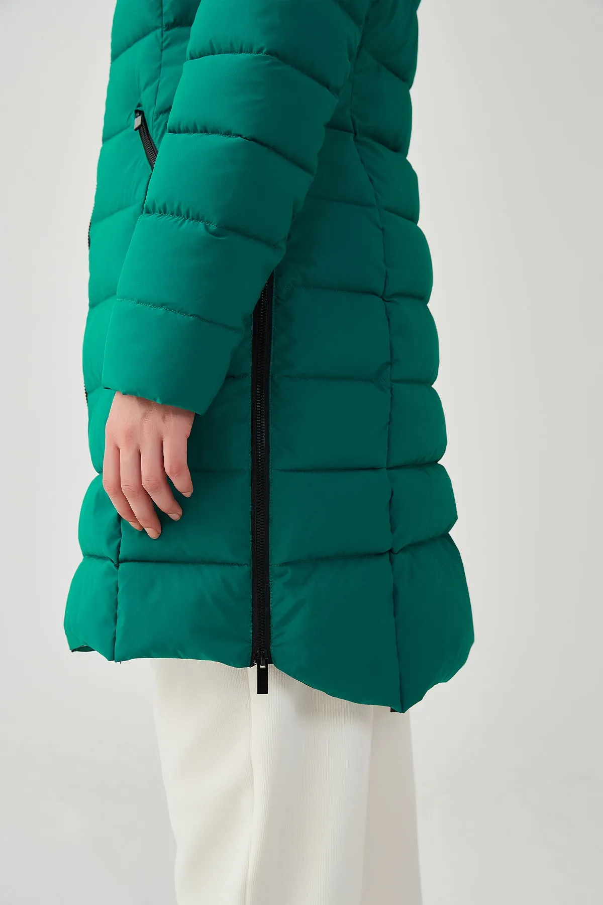 Packable Lightweight Puffer Coat with Hood