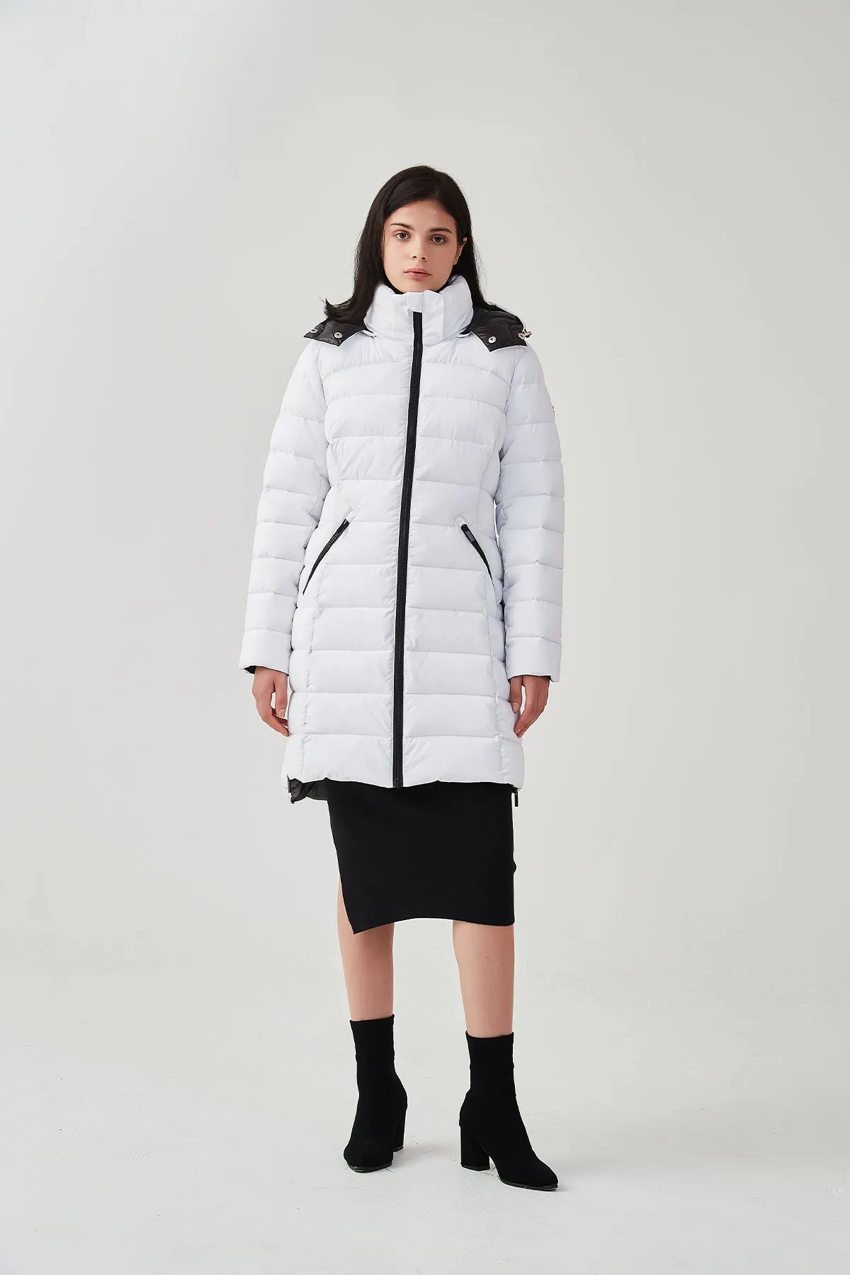 Packable Lightweight Puffer Coat with Hood