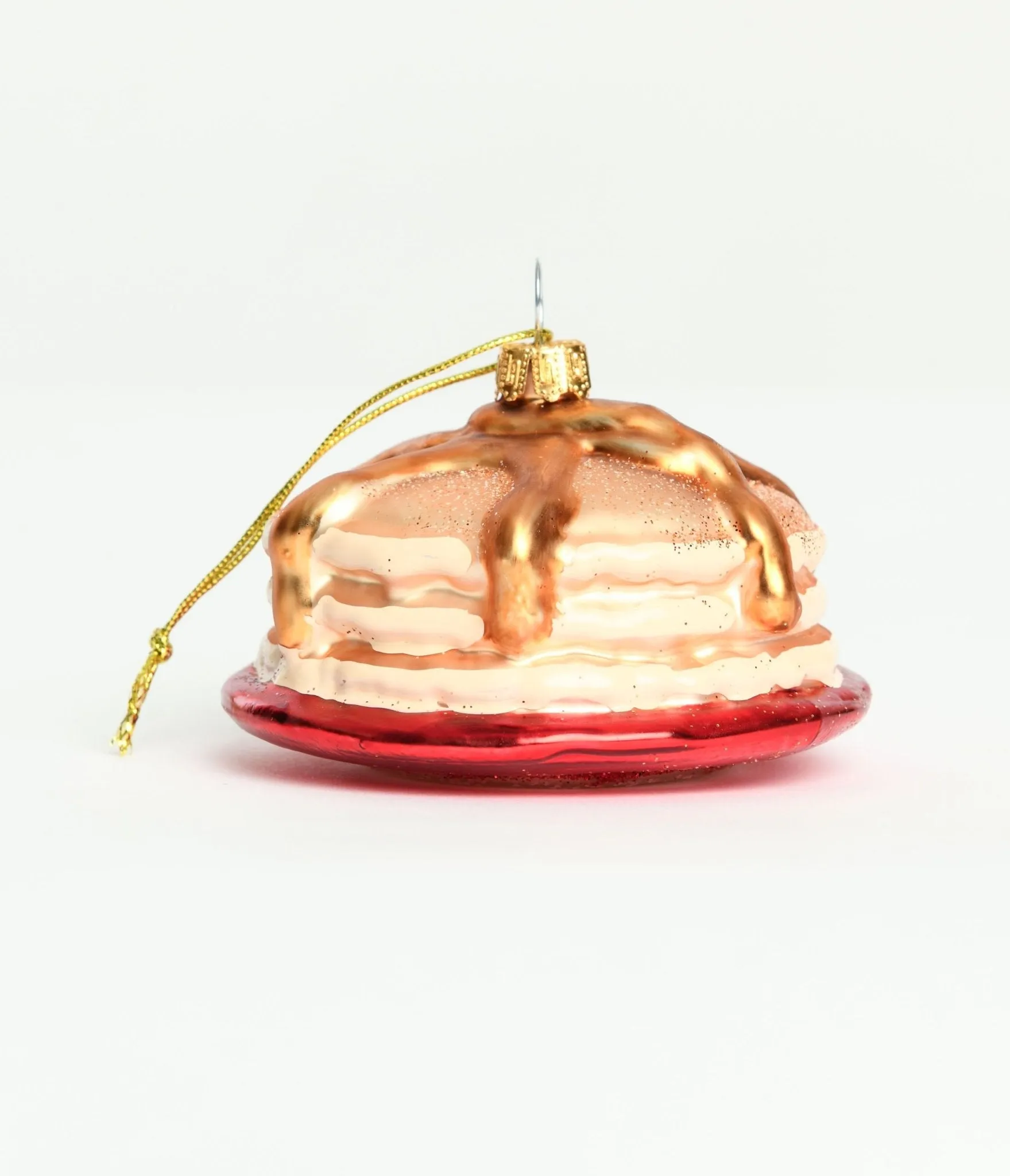 Pancake Stack Glass Ornament