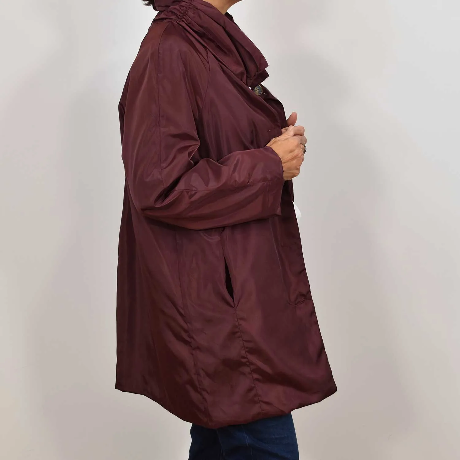 Parka outdoor botones borgoña