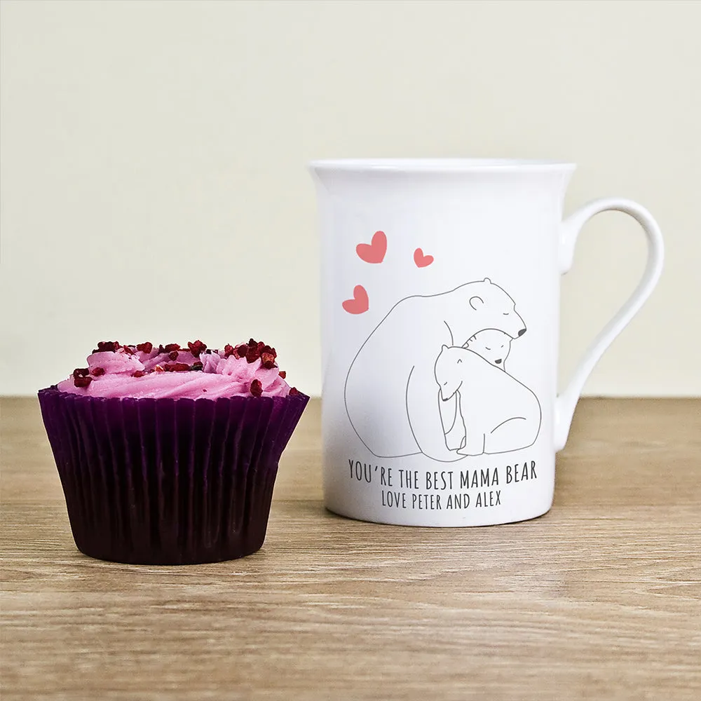 Personalised The Best Mama Bear Bone China Mug