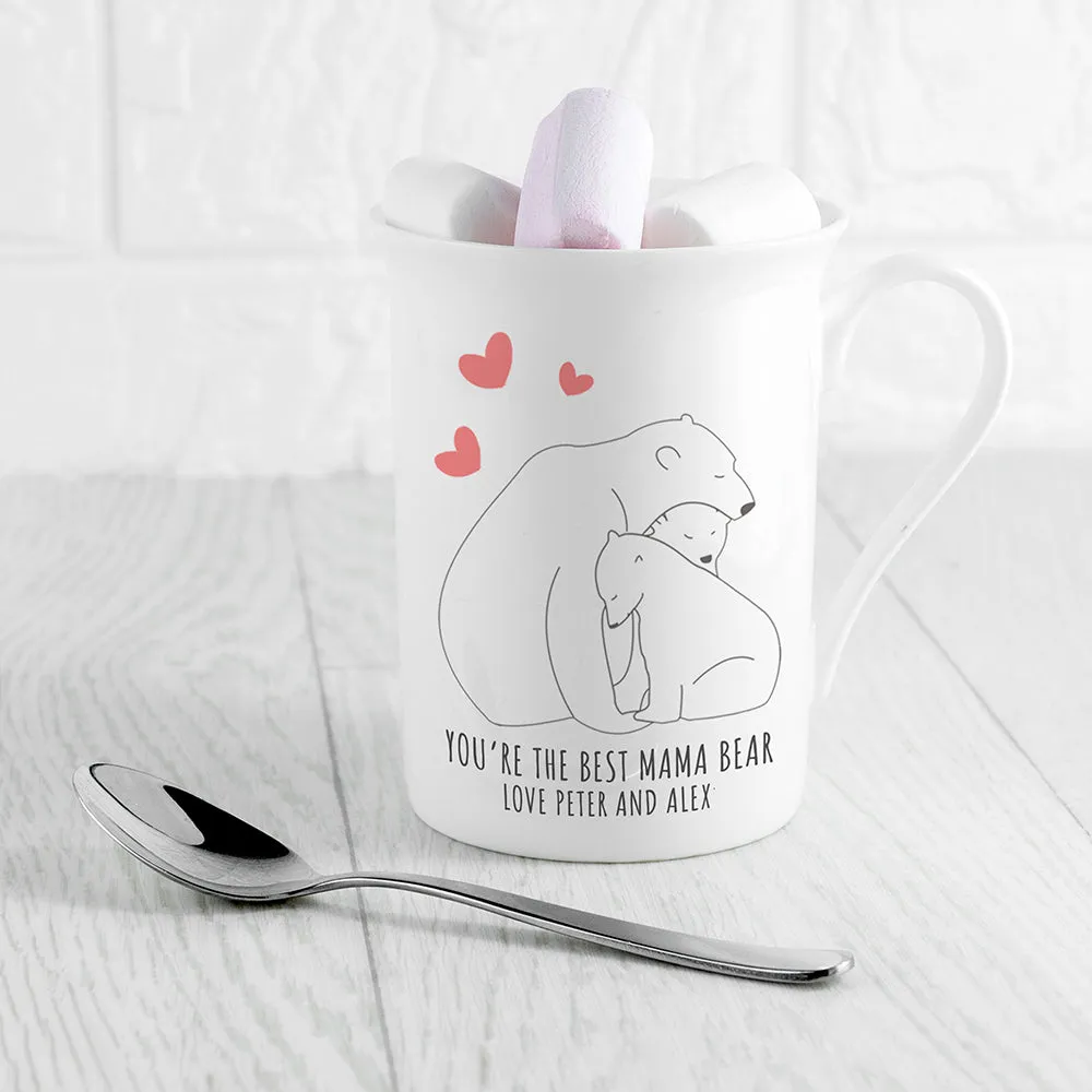 Personalised The Best Mama Bear Bone China Mug