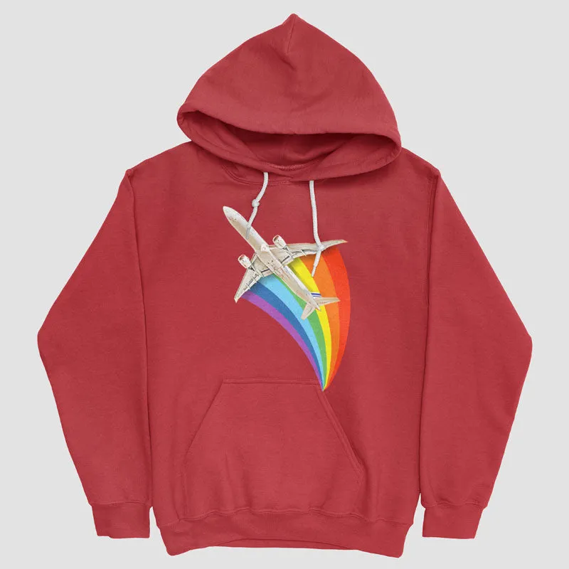 Plane Flying Rainbow - Pullover Hoody