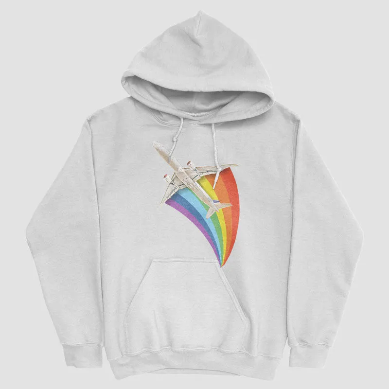 Plane Flying Rainbow - Pullover Hoody