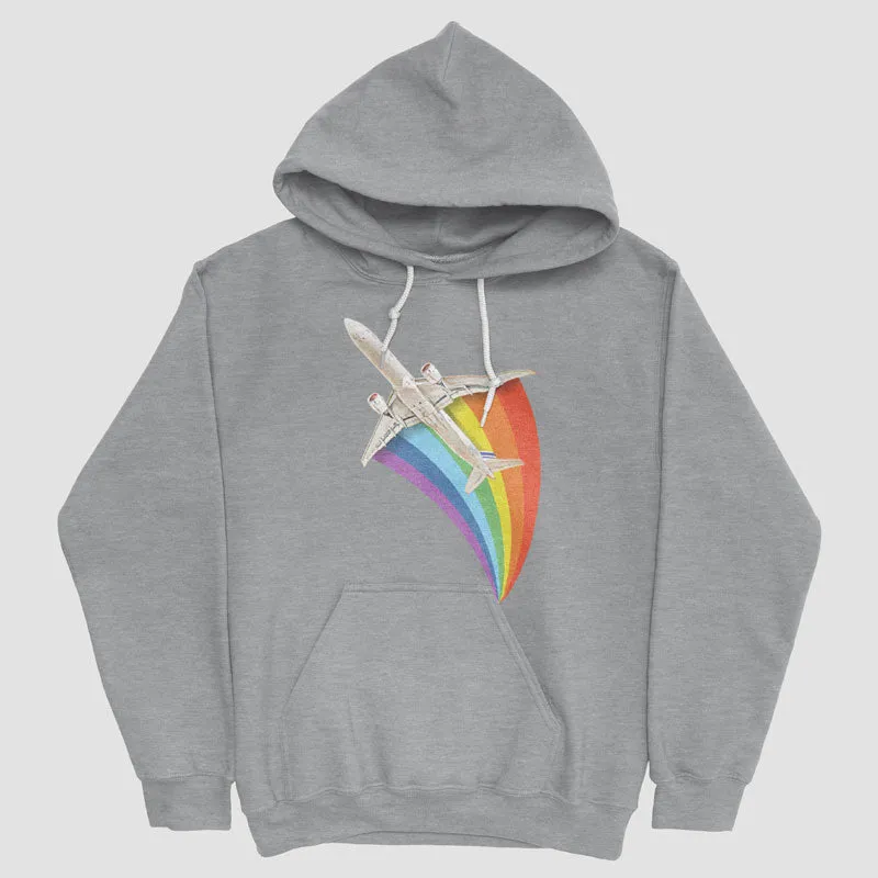 Plane Flying Rainbow - Pullover Hoody