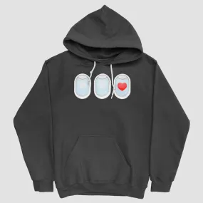 Plane Windows Heart - Pullover Hoody