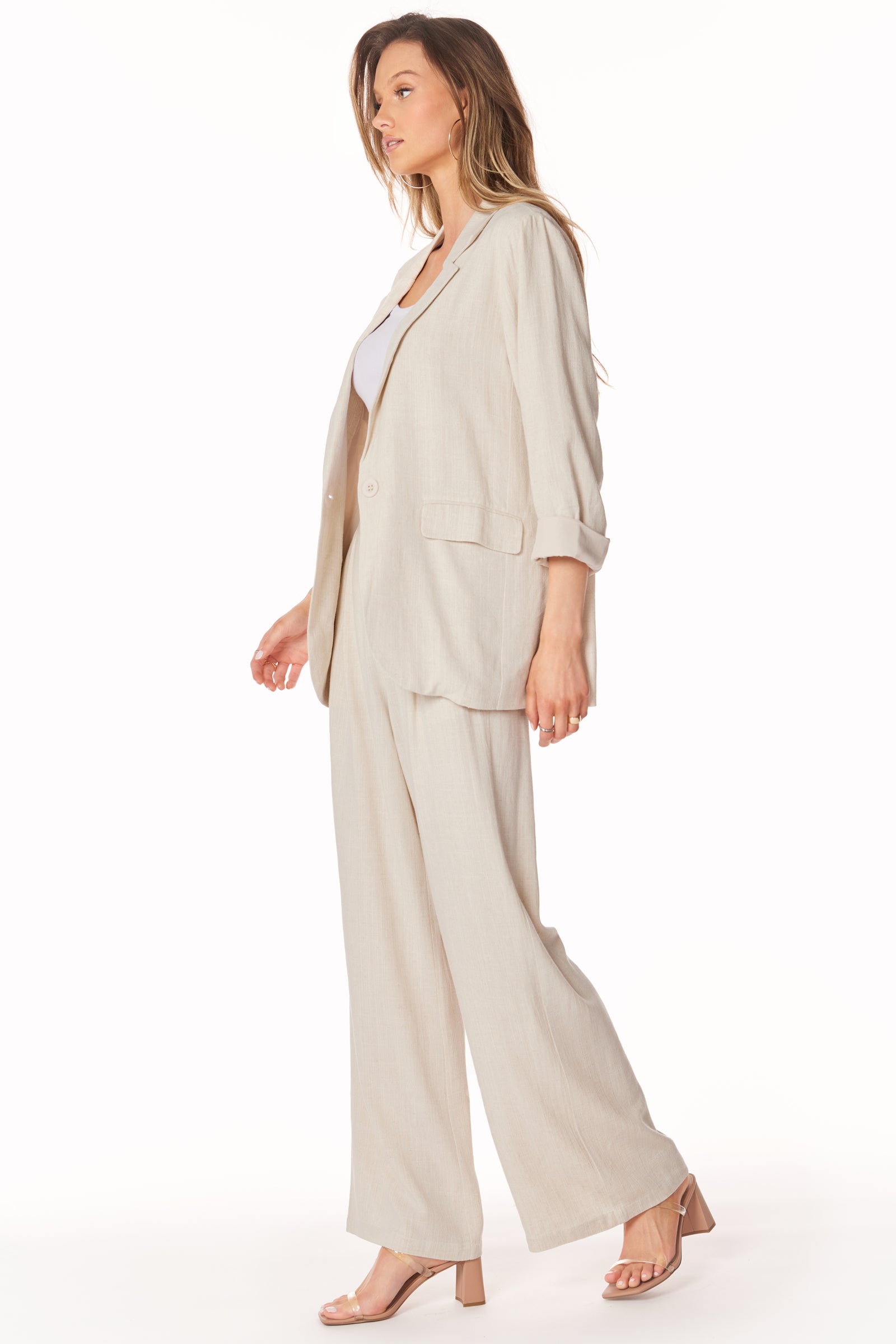 PLEATED WIDE LEG PANT