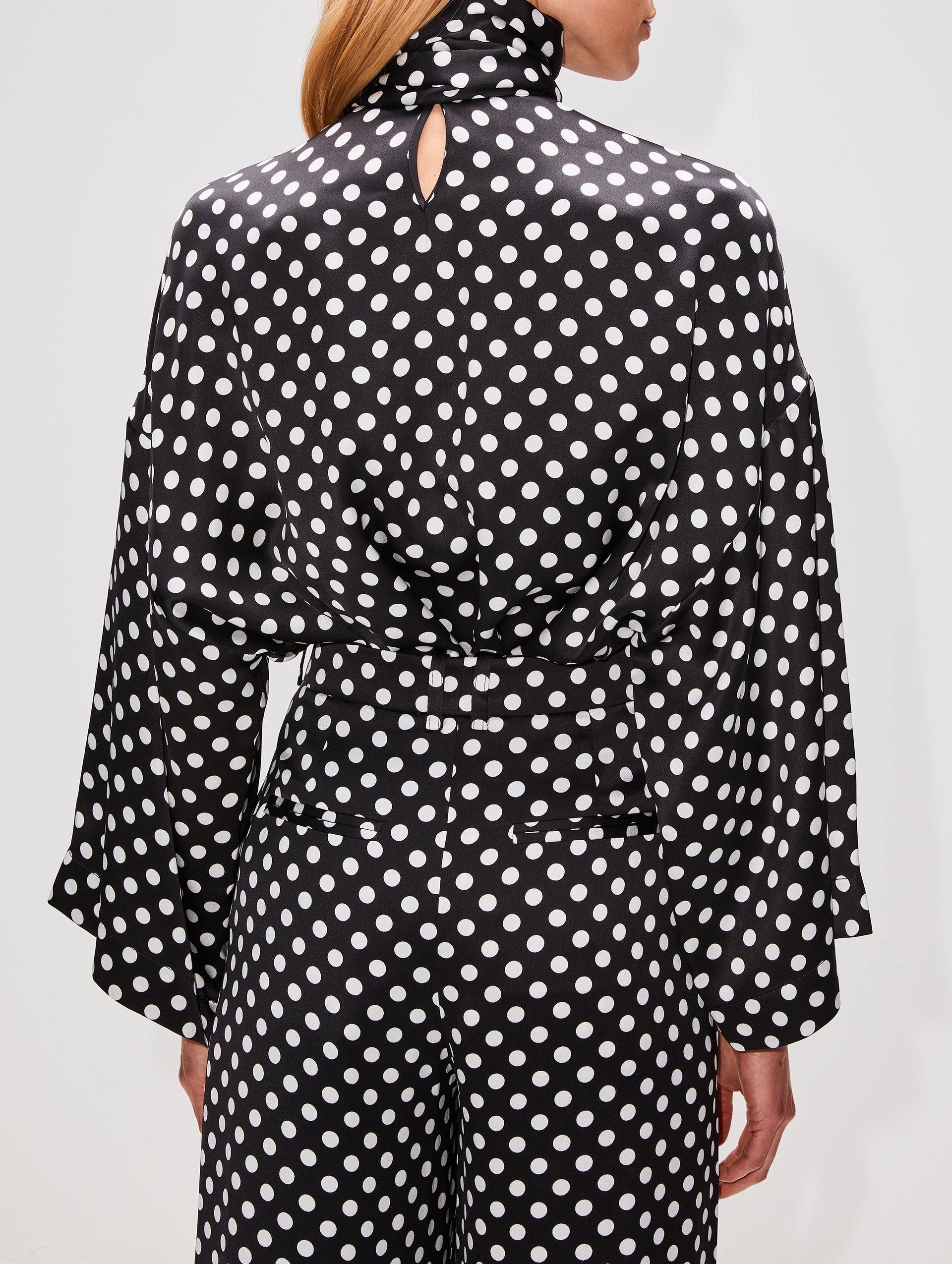 Polka Dot Lavalier Blouse