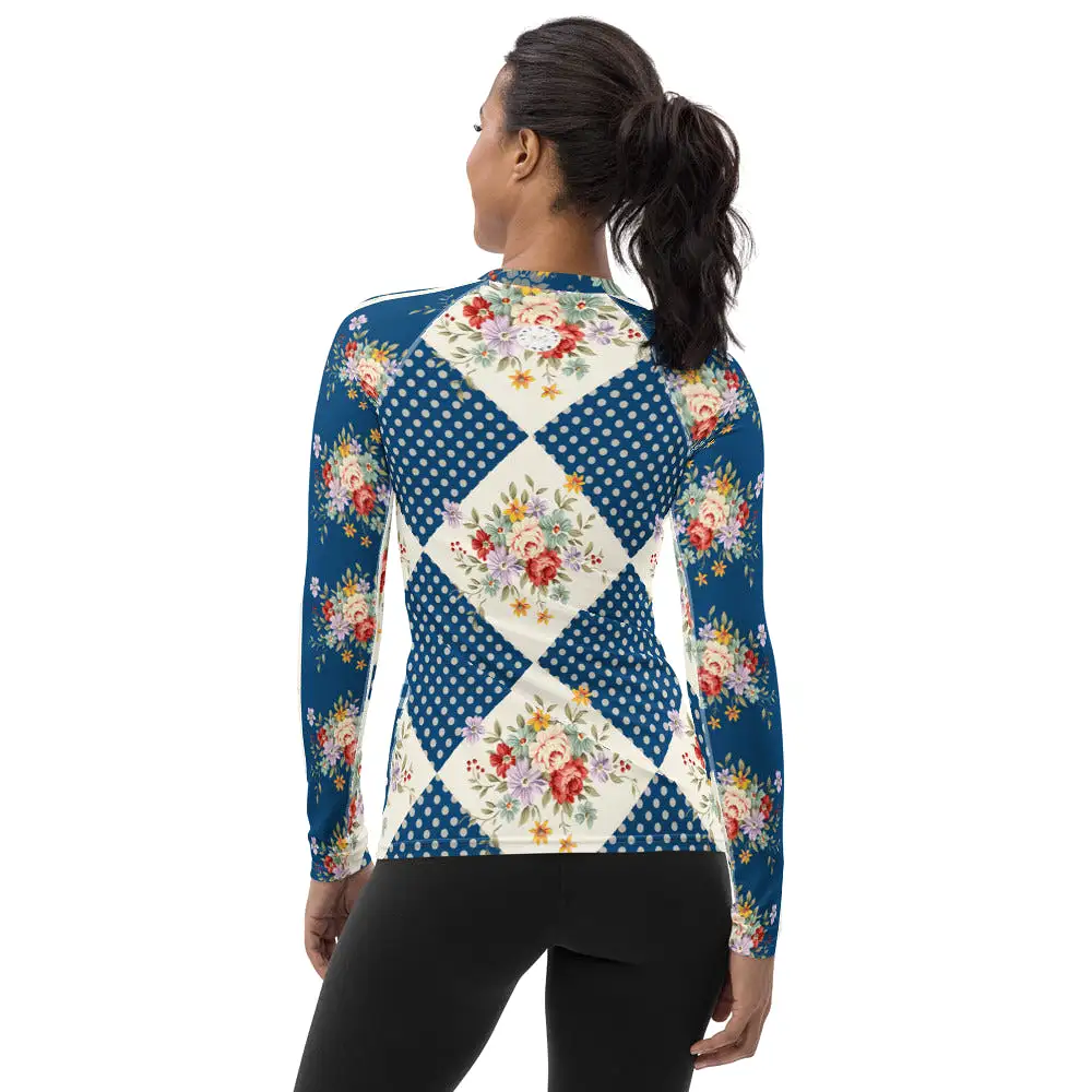 Porcelain Fleur Fashion Rashguard Top