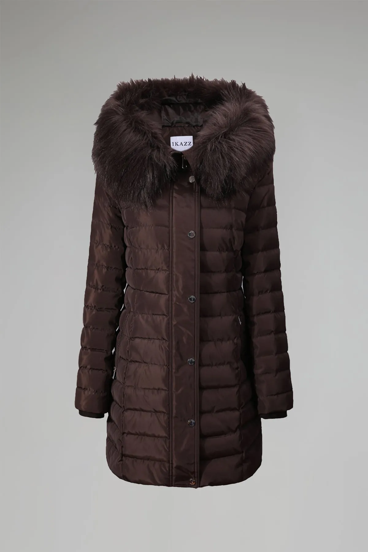 Puffer Coat & Jacket with Big Removable faux fur hood