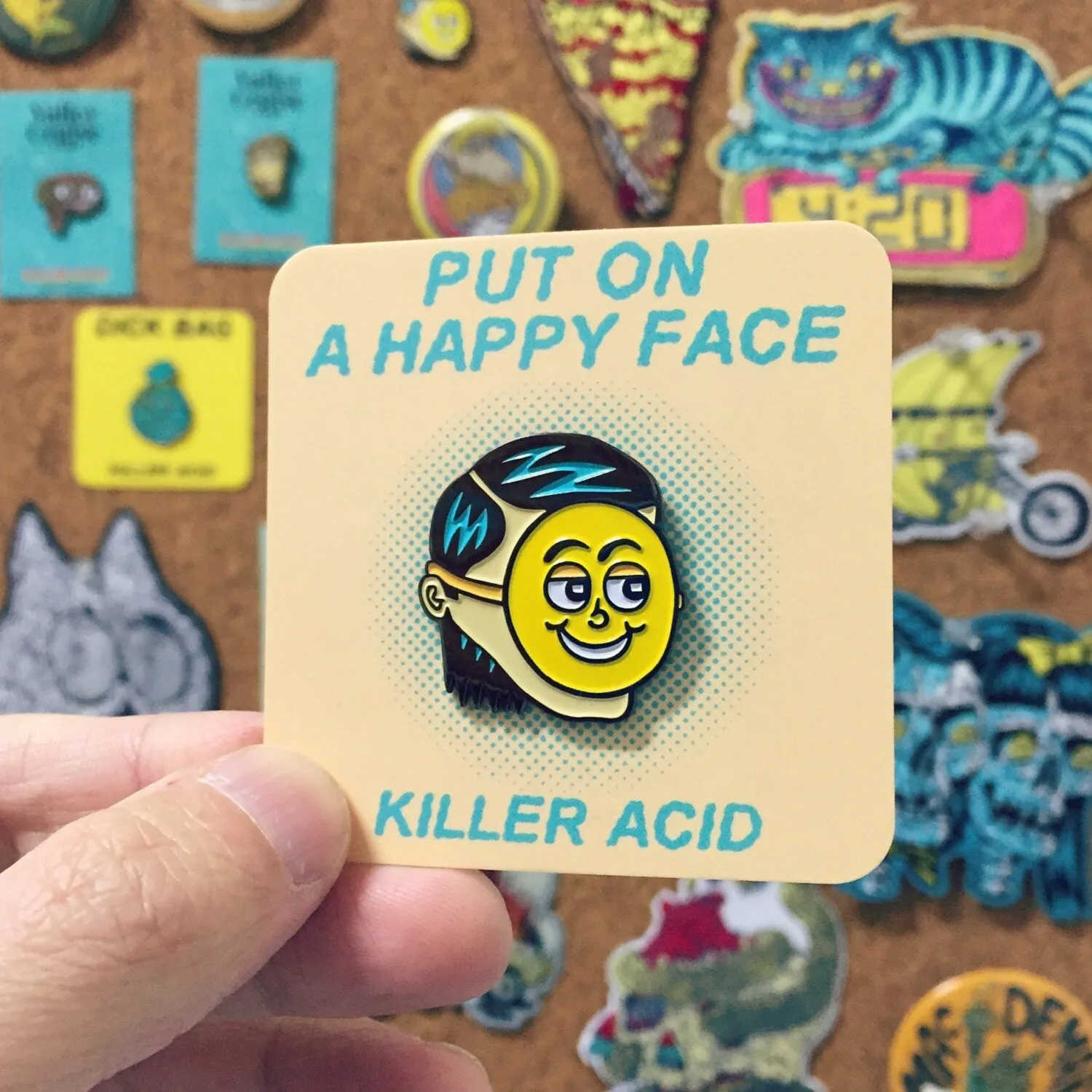 Put On a Happy Face Enamel Pin