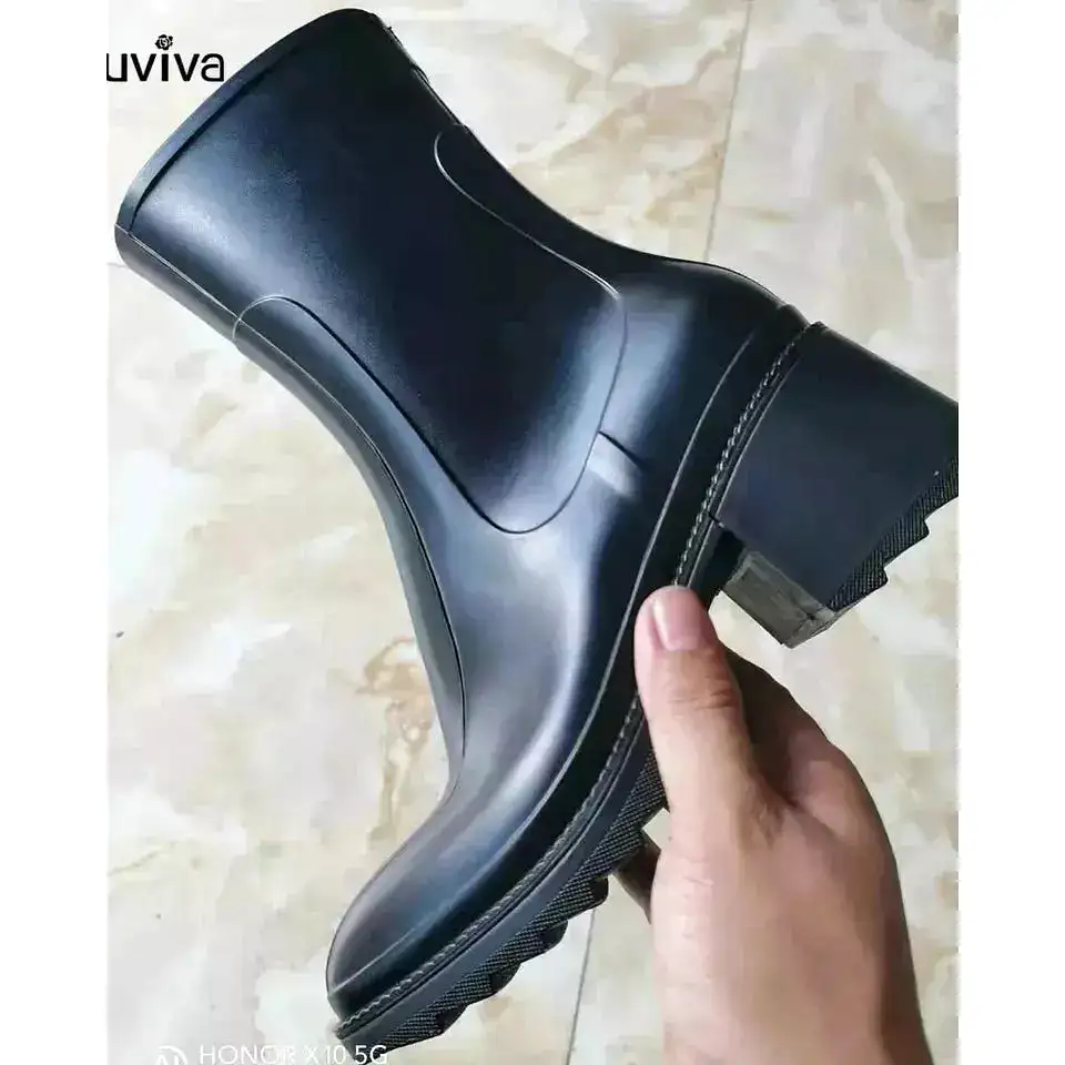 Pvc Zip Ankle Boots