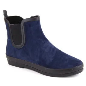 Rain boots waterproof slip-on boots Jodhpur boots navy blue Potocki RB36063