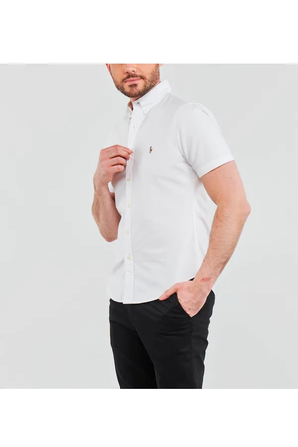 Ralph Lauren Slim Oxford Short Sleeve Shirt White