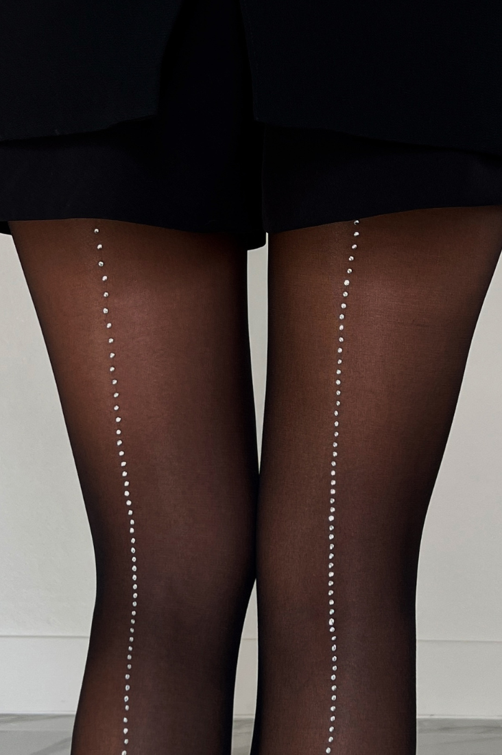 Rhinestone Accent Sheer Tights