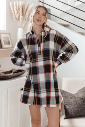 Right Plaid Shirt Dress