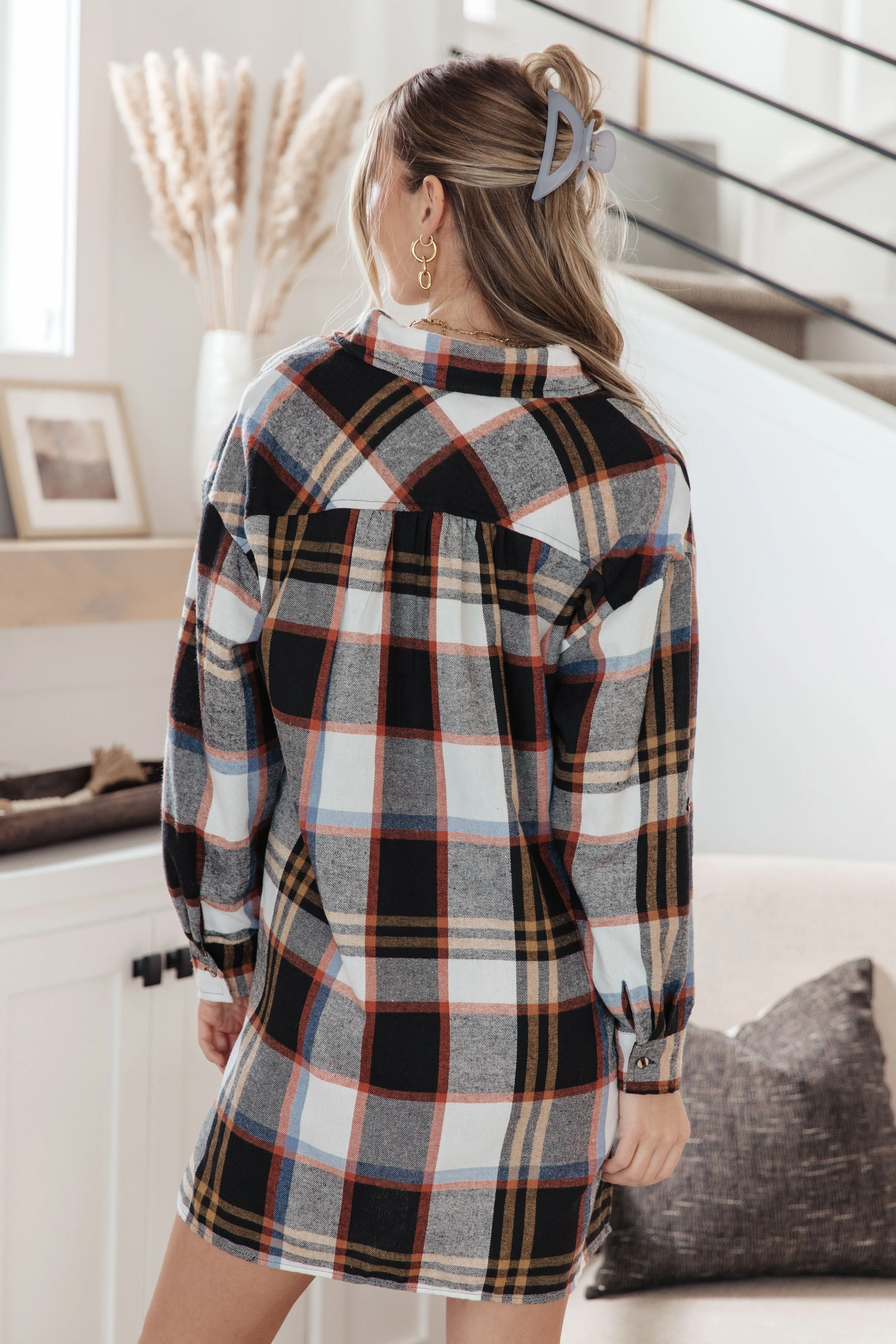 Right Plaid Shirt Dress