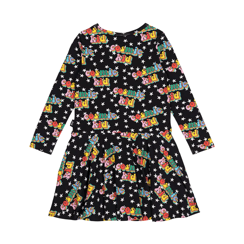 Rock Your Baby Cosmic Kid LS Drop Waist Dress