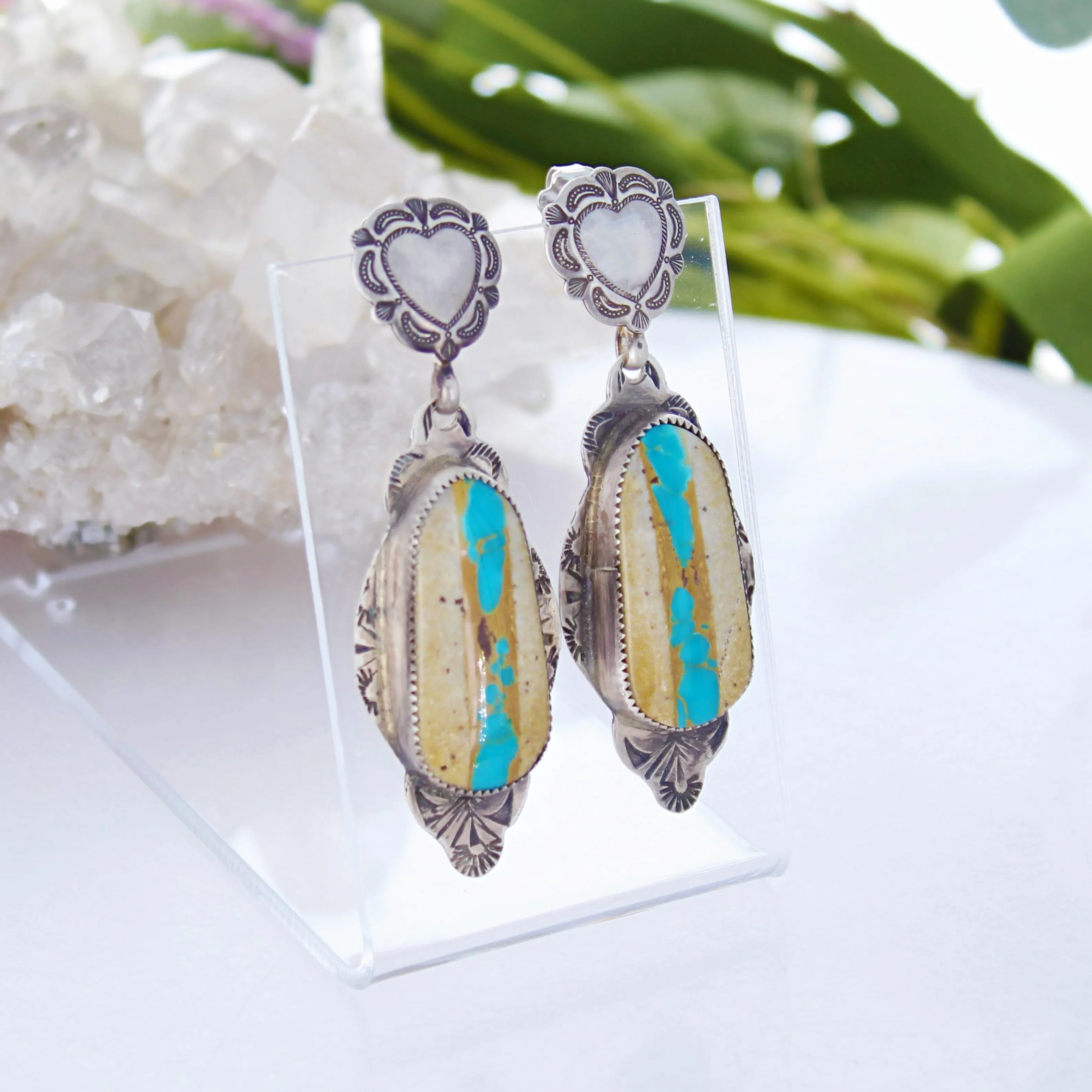 Royston Mine Earrings Elongated Ovals Southwest