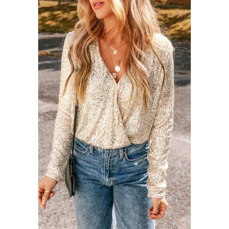 Sequin Long Sleeve Bodysuit