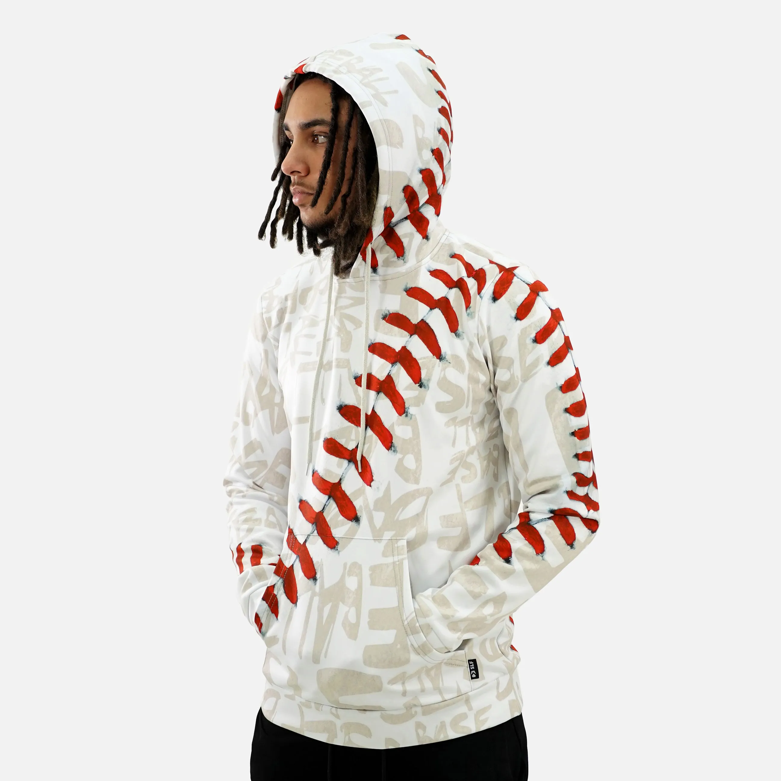 SLF Old Baseball Pattern Hoodie