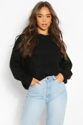 Slouchy Oversize Cropped Sweater