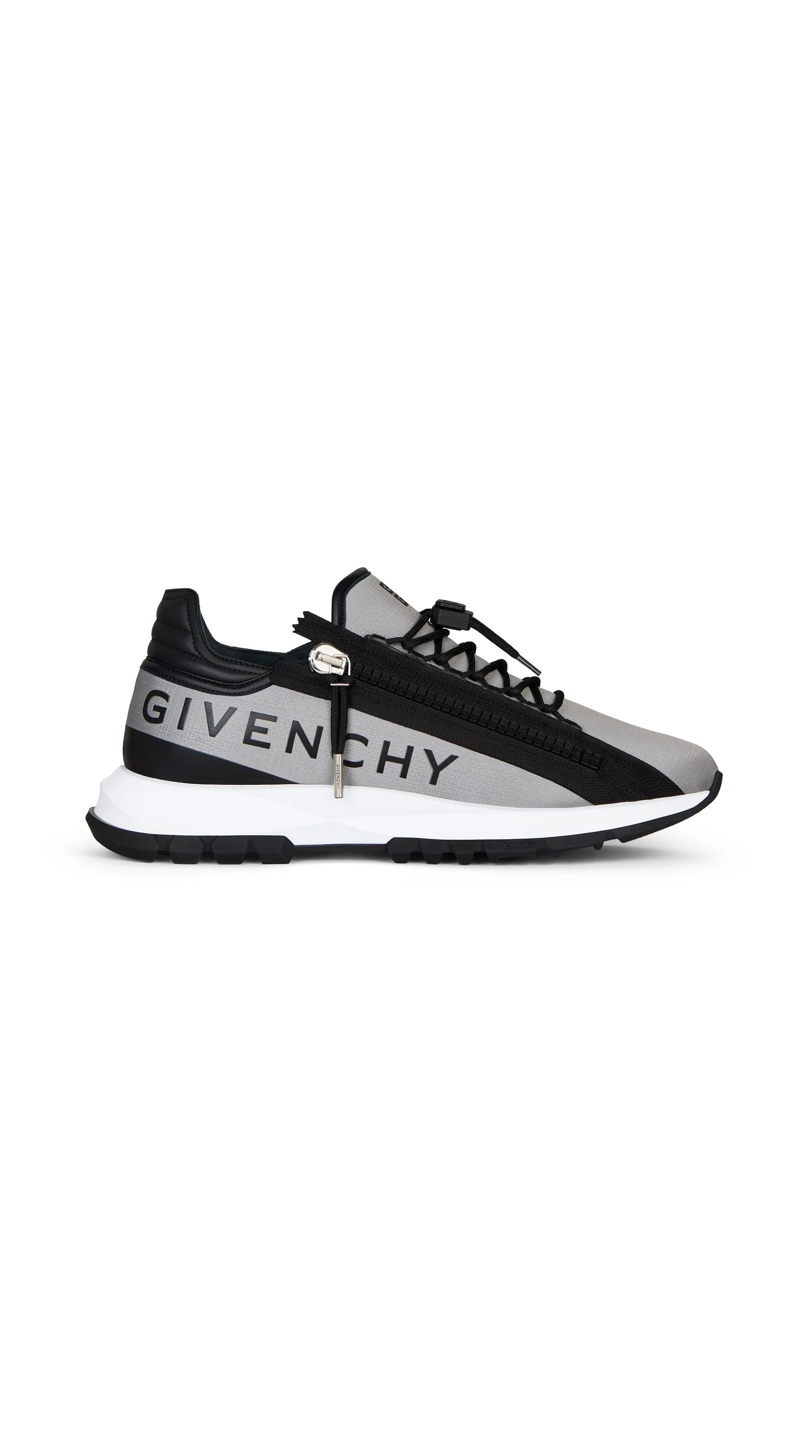 Spectre Runner Sneakers in 4G Synthetic Fiber with Zip - Grey/Black