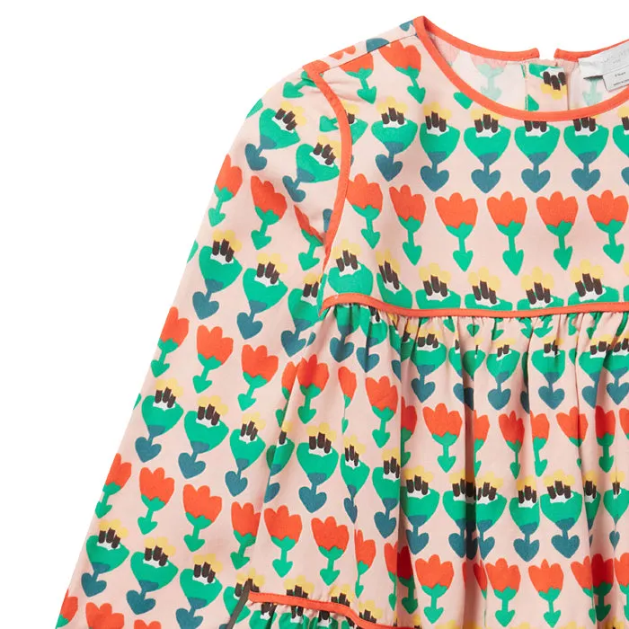 Stella McCartney Child Tiered Dress Multicolour Tulip Print