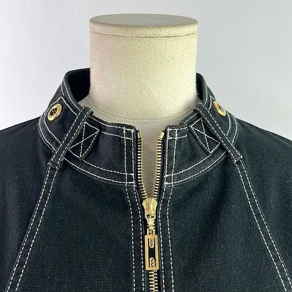 StJohnDenim High Neck Zip Jacket