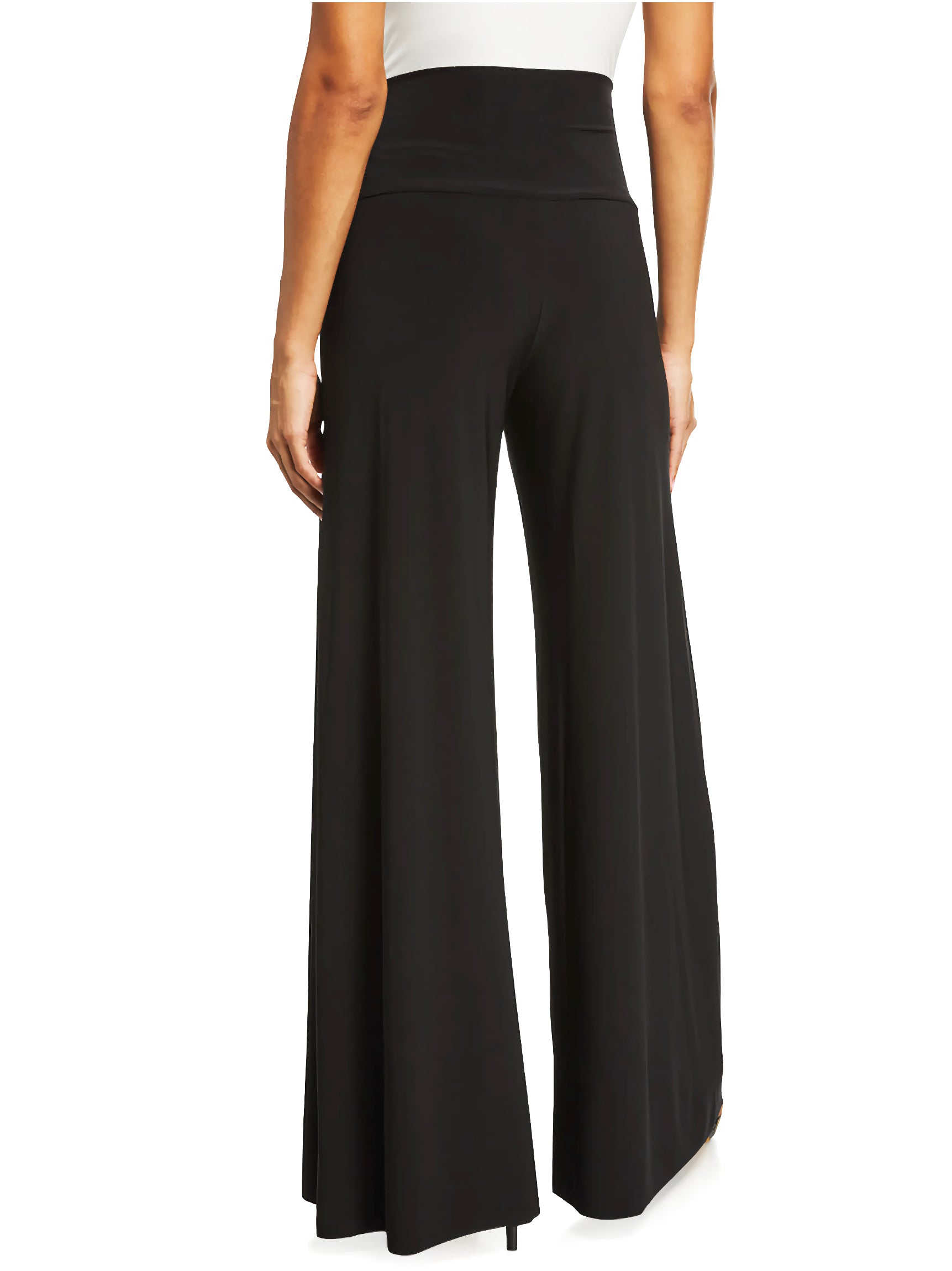 Stretch Jersey Pull On Pants with Wide Leg - The Liberty