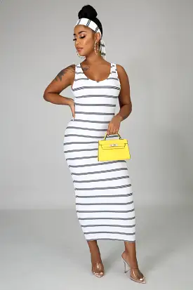 Stripes Midi Dress