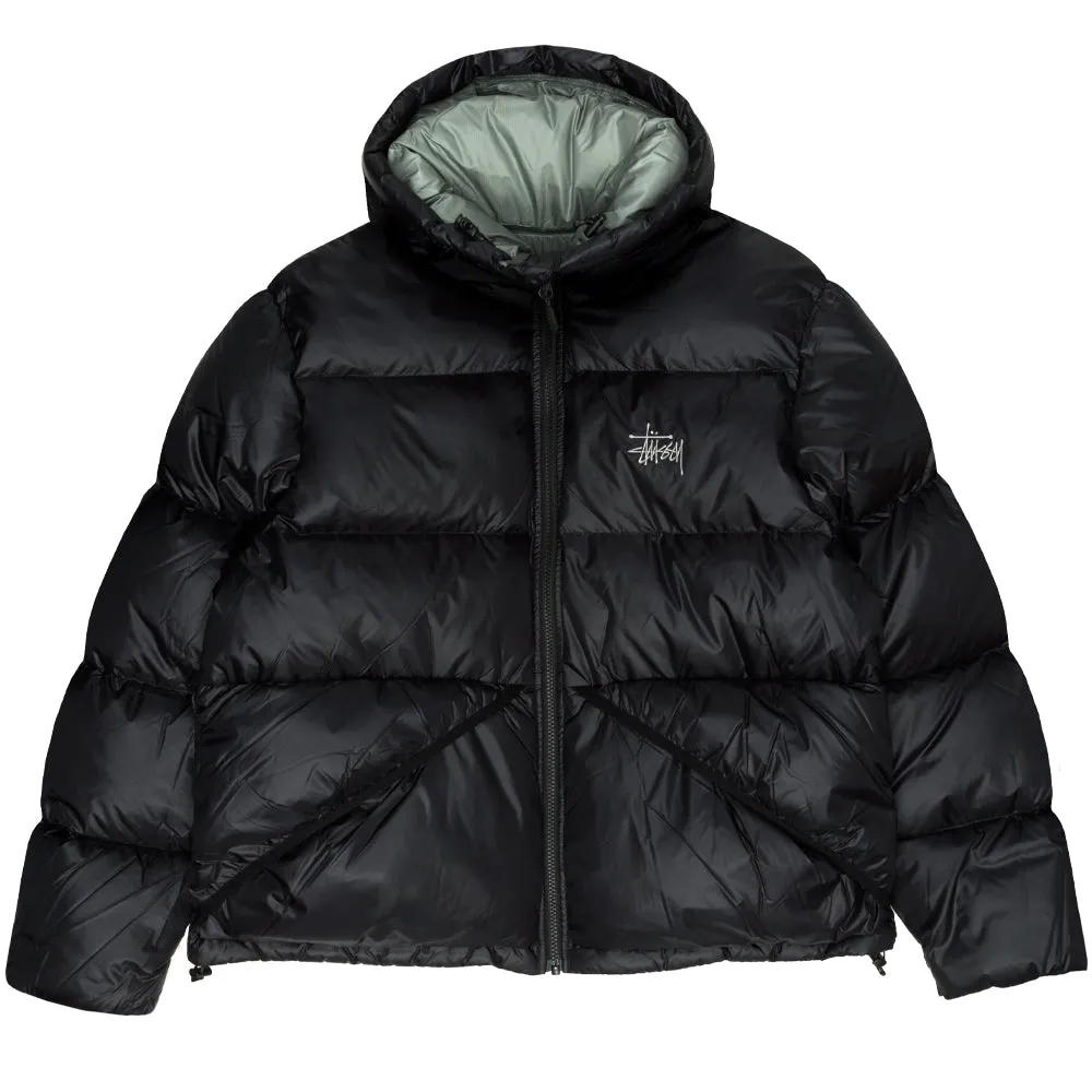 STSSY MICRO RIPSTOP DOWN PARKA // PHANTOM BLACK