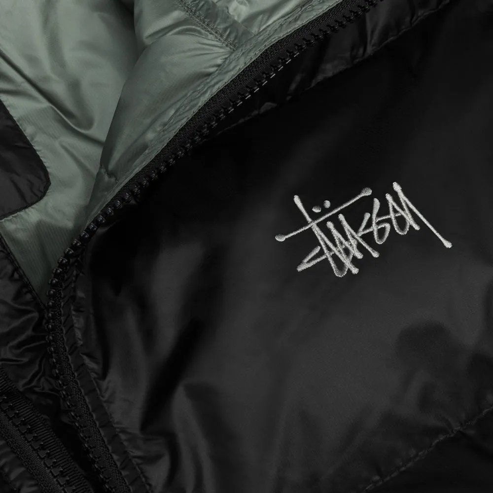 STSSY MICRO RIPSTOP DOWN PARKA // PHANTOM BLACK