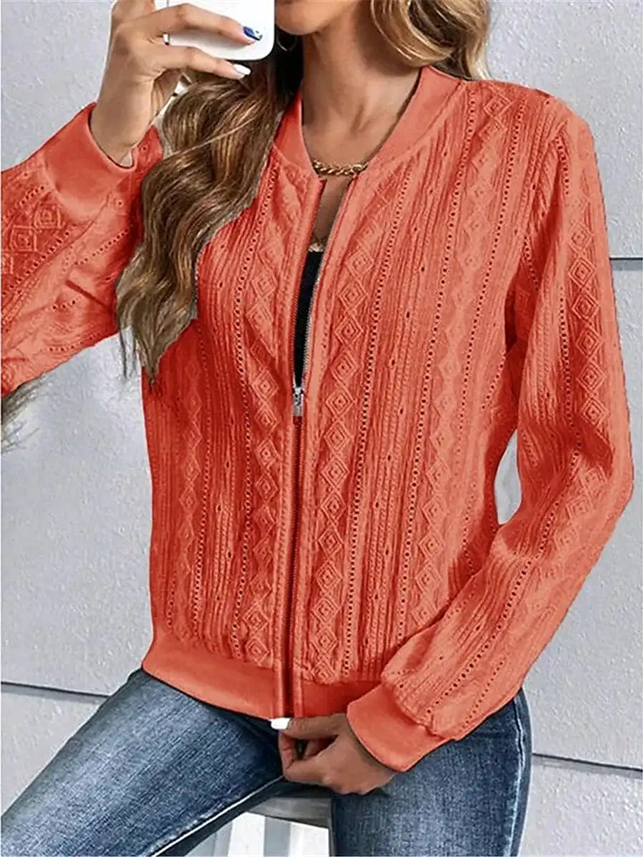 Stylish Zip-up Bomber Jacket for Women