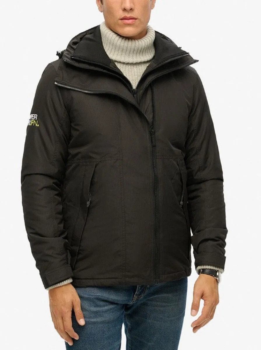 Superdry Hooded Yachter Windbreaker Jacket Black/Optic