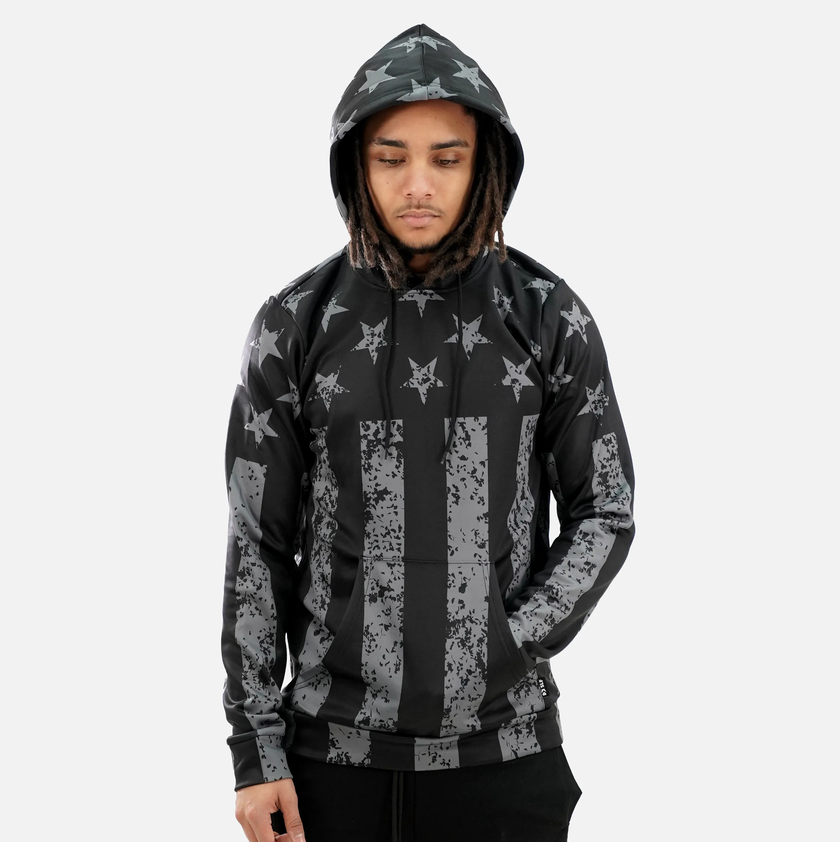 Tactical USA Flag Rust Hoodie