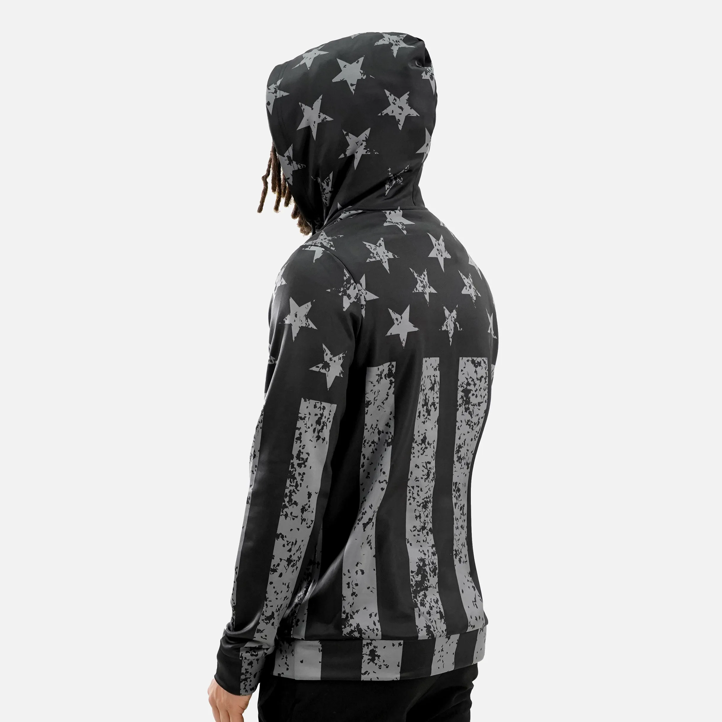 Tactical USA Flag Rust Hoodie