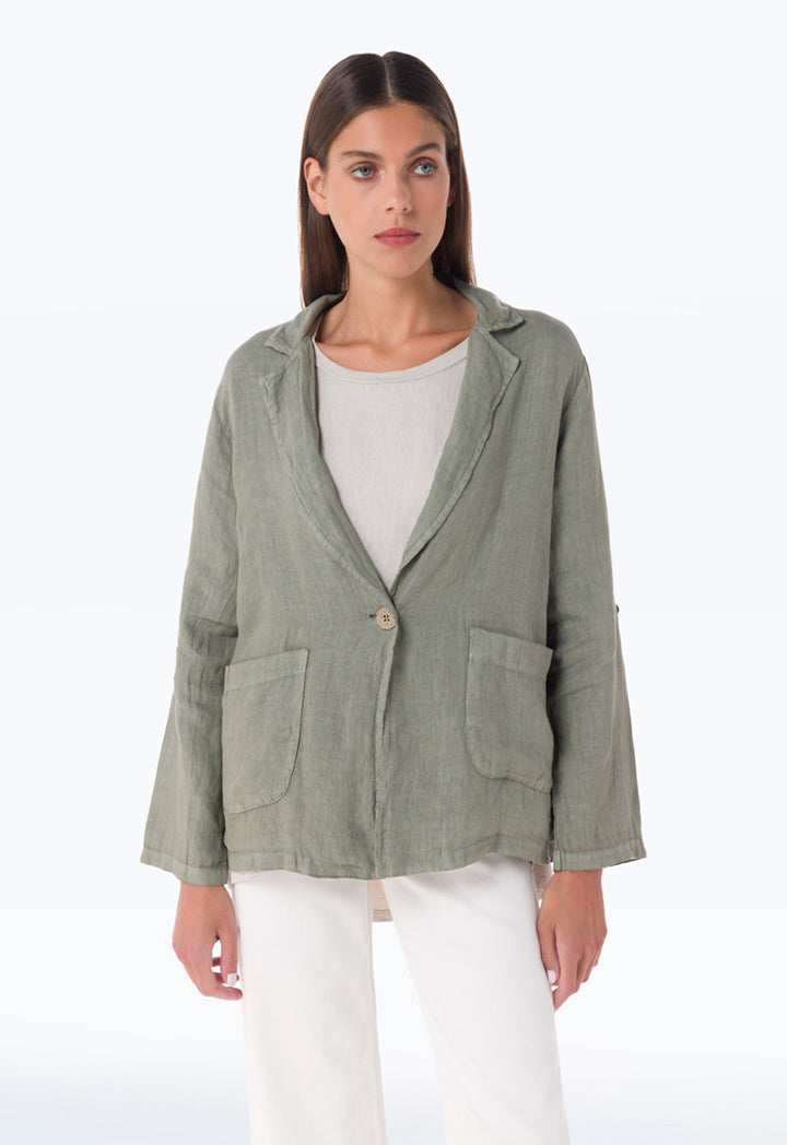 Textured Linen Light Blazer