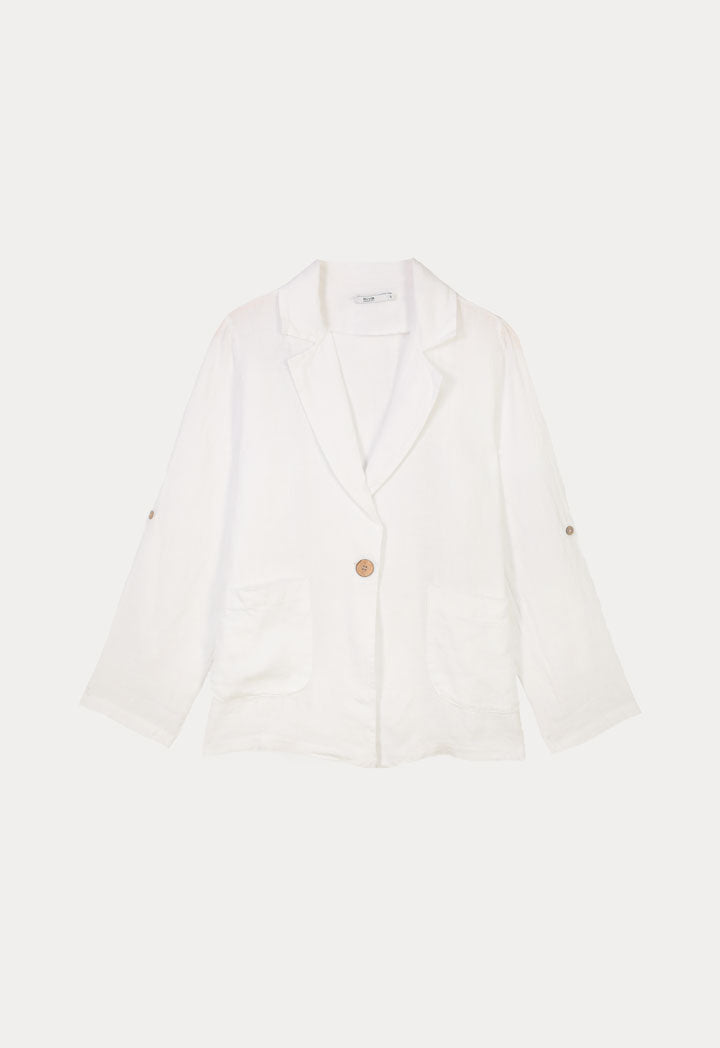 Textured Linen Light Blazer