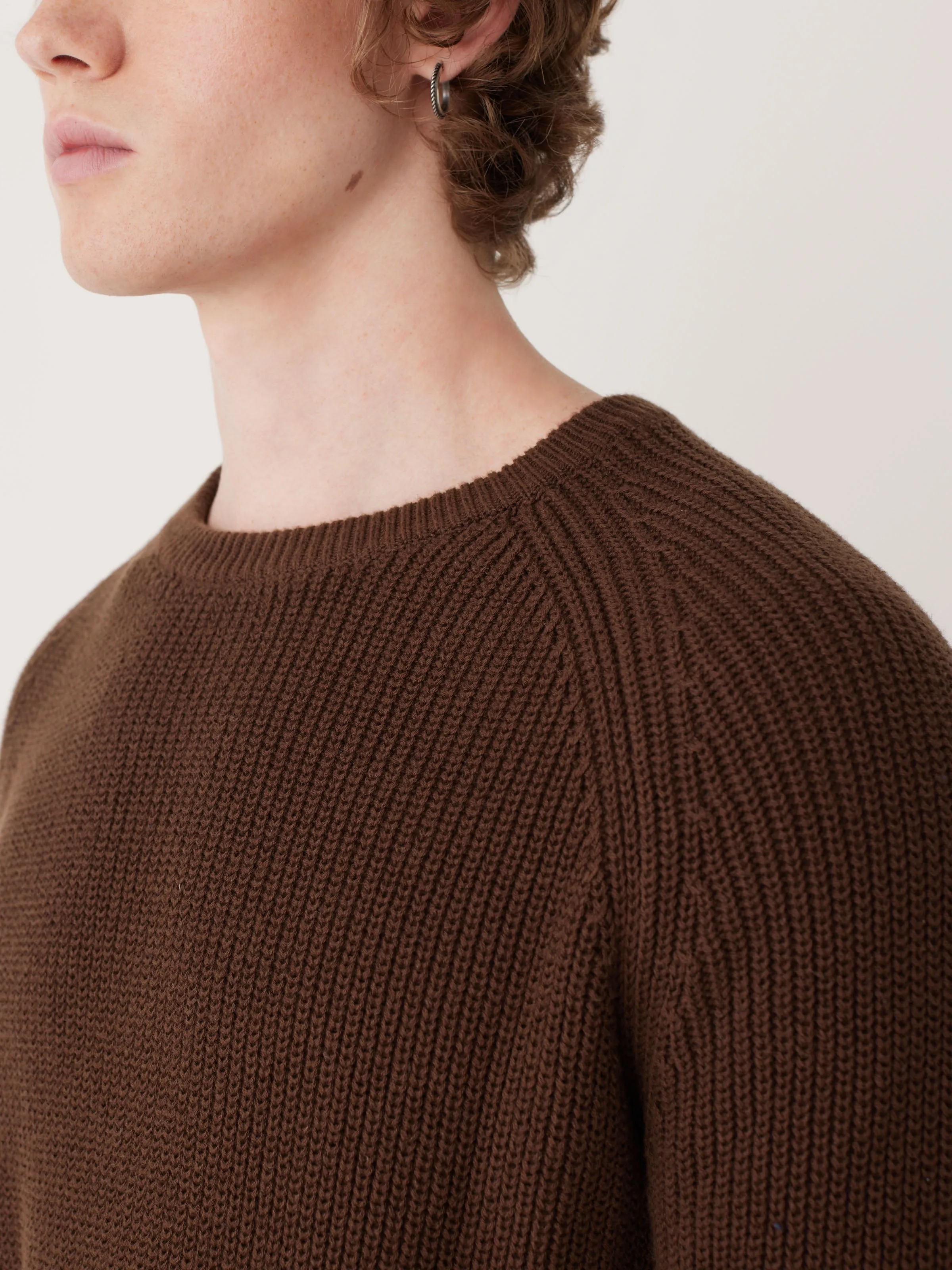 The Colour Block Sweater in Café