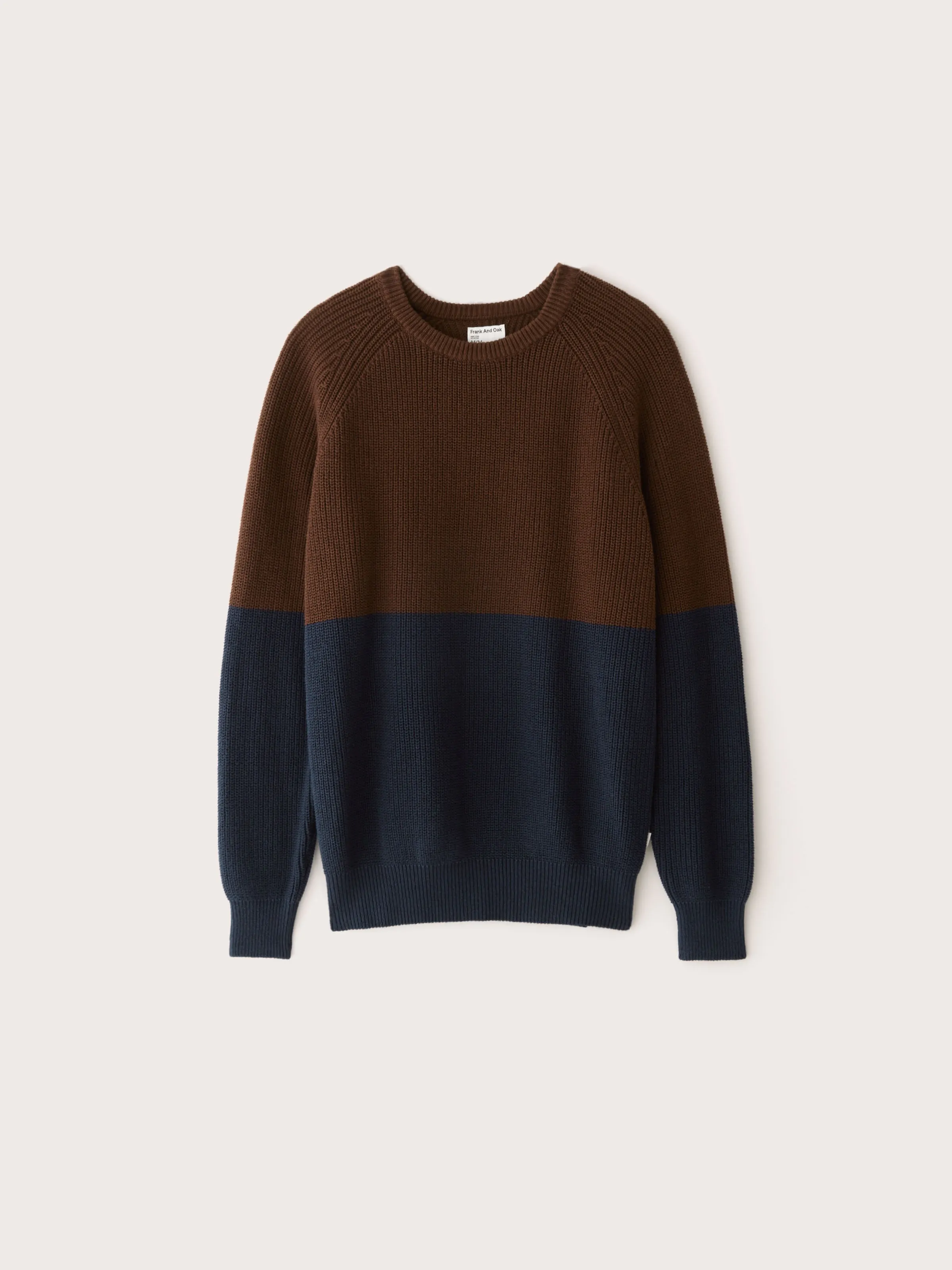 The Colour Block Sweater in Café