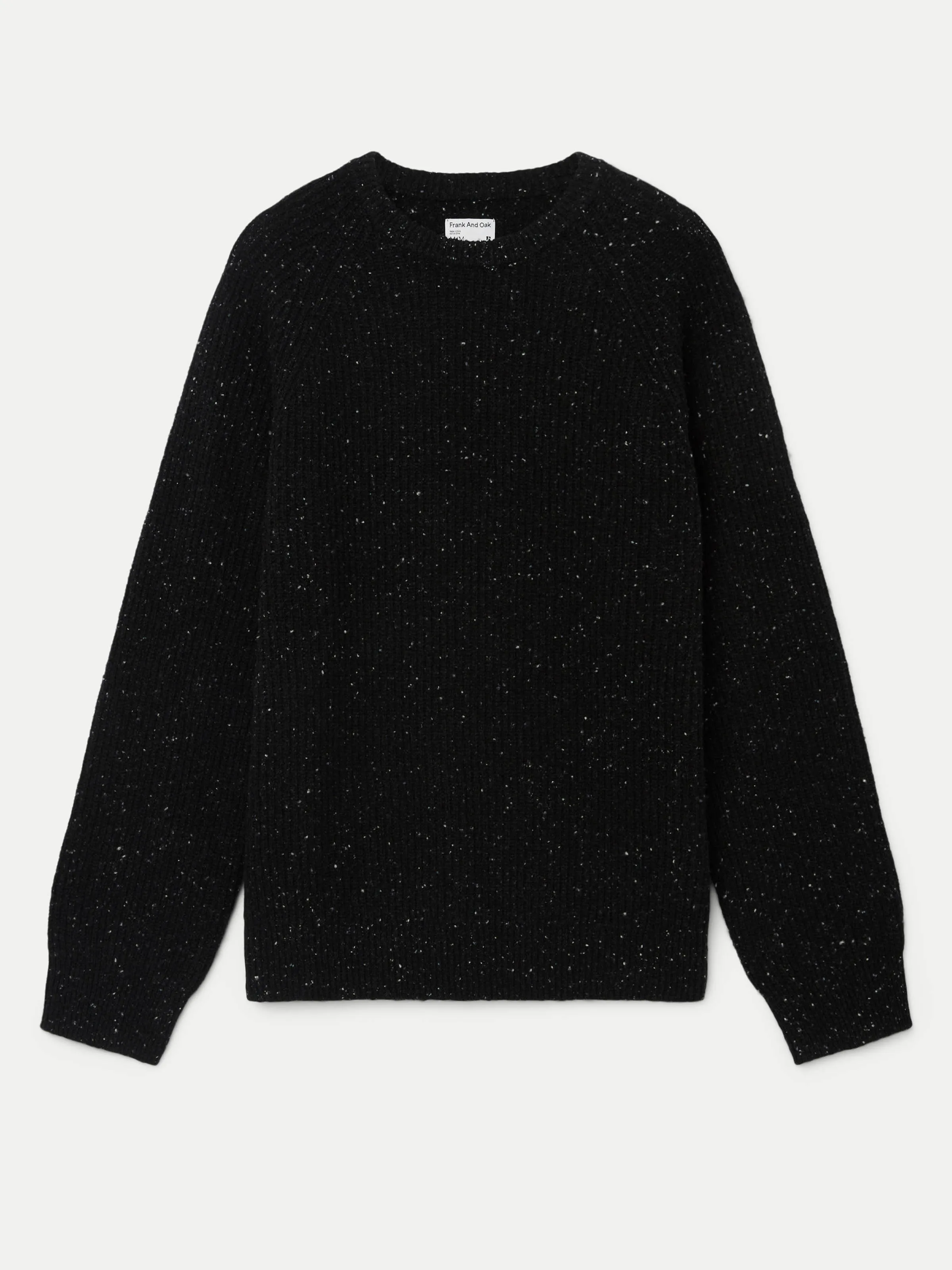 The Donegal Crewneck Sweater in Black