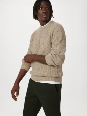 The Donegal Crewneck Sweater in Light Beige