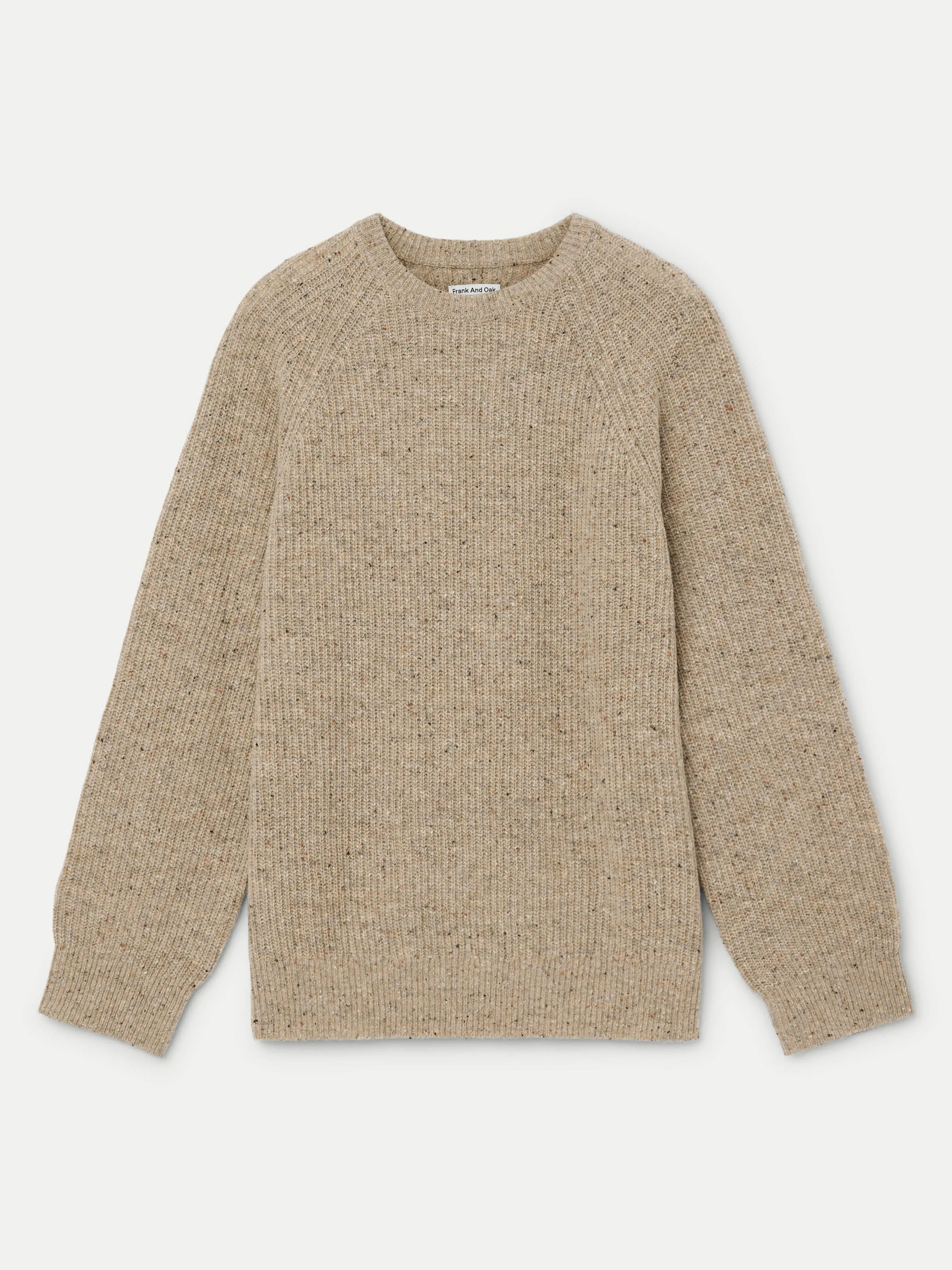 The Donegal Crewneck Sweater in Light Beige