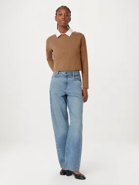 The Merino Wool Cropped Sweater in Nutmeg