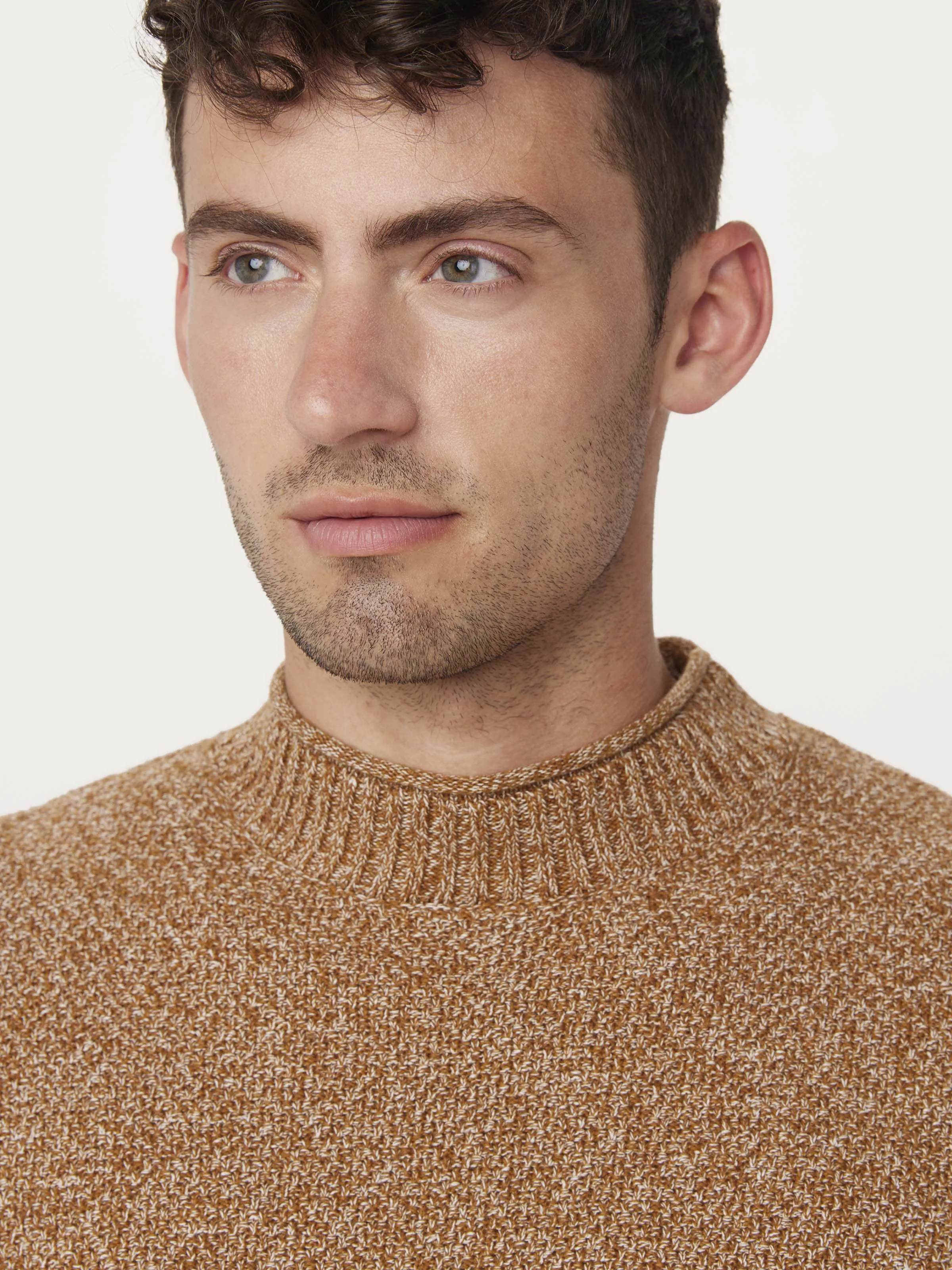 The Mock Neck Sweater in Pumpkin Spice