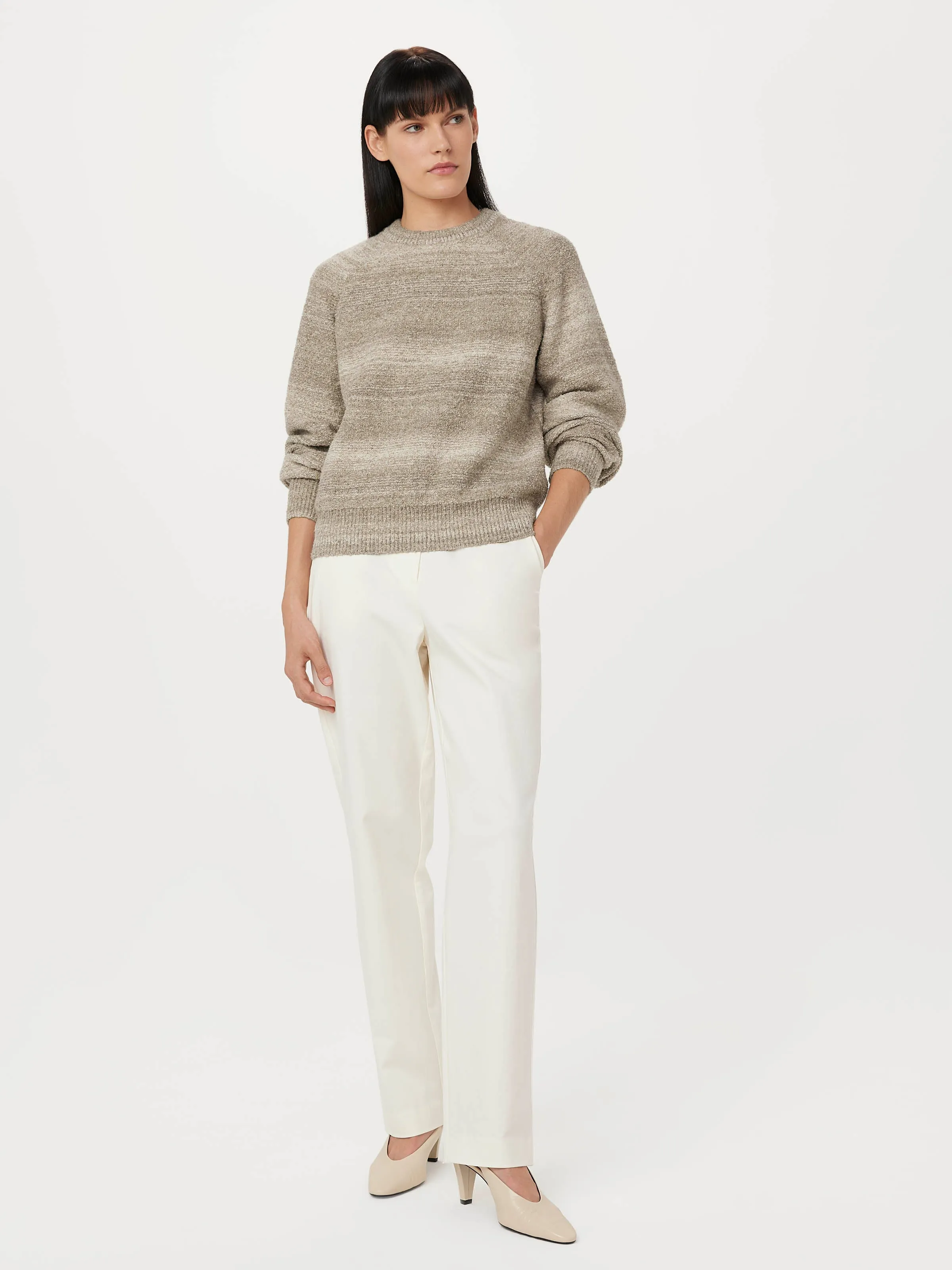 The Seawool Crewneck Sweater in Light Beige