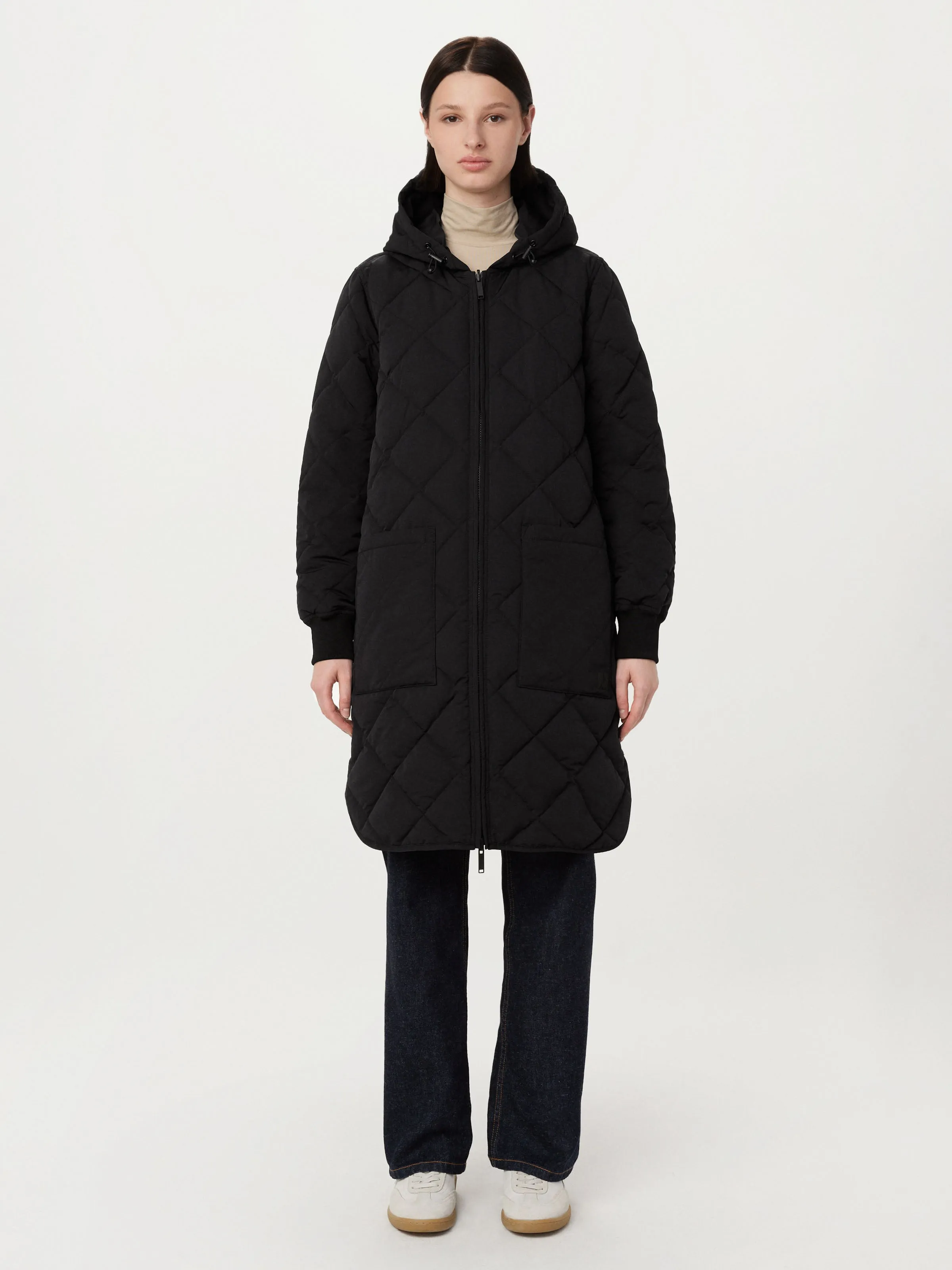 The Skyline Maxi Hooded Coat in Black